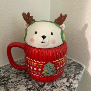 Festive Red Reindeer Mug